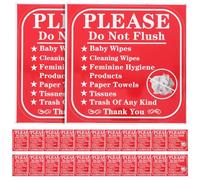 Autocollant D’avertissement Toilettes 24 Pcs Cuivre Rouge