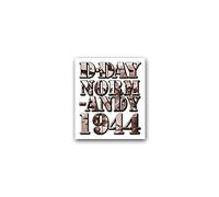 Autocollant D-Day Normandy 1944 Stichtag Invasion Omaha Beach 6 x 7 cm A2568