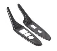 Autocollant D'accessoires D'intérieur De Voiture, Bouton De Levage De Fenêtre, Autocollant De Cadre Décoratif Pour Mazda MX-5 2016 - 2023 Parties(Carbon fiber)