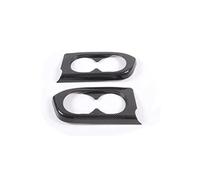 Autocollant D'accessoires D'intérieur De Voiture, Décoratif Couverture Cadre Support Verre Porte Arrière Pour Honda Pour Pilot 2015 - 2022 autocollants(Carbon fiber)