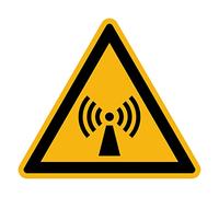 Autocollant Danger Warning Avertissement NF ISO7010 - Sticker Adhésif Signalétique Triangulaire Laminé Plastifié Résistant à l'eau et aux UV - Radiations non Ionisantes - 40x40 cm