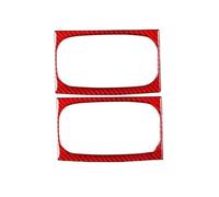 Autocollant d'aspect carbone pour garniture de panneau porte-gobelet voiture pour Grand pour caravane 2011 - 2020 pour Ram CV 2012 2015(Carbon Red)