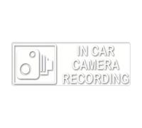 Autocollant d'avertissement d'enregistrement de caméra de voiture - Autocollant d'avertissement de sécurité pour caméra automobile | Panneau clair visible informe les passagers piétons sur
