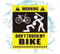Autocollant d'avertissement « Ne touchez pas mon vélo » pour vélo - Autocollant de vélo protégé - Imperméable - Autocollant de moto « Don't Touch My » - Autocollant pour fenêtre d'ordinateur portable