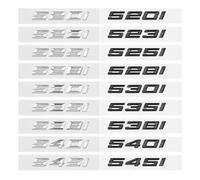 Autocollant de Badge de Lettre de Coffre d'ABS 3D, Accessoires de Style de série 5 compatibles 520i 523i 525i 528i 530i 535i 540i 545i e39 E60 e61 décoration de Voiture(Silver,530i)