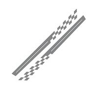 Autocollant De Bande De Capot De Voiture,iSpchen 2PCS Autocollants Personnalisés Voiture Car Stickers Voiture Tuning Sport Autocollants LatéRaux De Carrosserie Drapeau À Damier 270x19cm