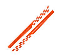 Autocollant De Bande De Capot De Voiture,iSpchen 2PCS Autocollants Personnalisés Voiture Car Stickers Voiture Tuning Sport Autocollants LatéRaux De Carrosserie Drapeau À Damier 270x19cm