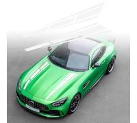 Autocollant De Bande De Capot De Voiture, Universels Auto Racing Body Side Stripe Jupe De Toit De Capot Pare-Chocs Stripe Decal Vinyle Modifié Decal Décoration pour Voitures SUV véhicules, Blanc