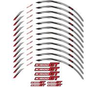 Autocollant De Bord De Roues Autocollants pour Jantes De Moto 17 Pouces pour BMW K1600GT K 1600 K1600 GT 2011-2023, Bandes De Jante, Kit Complet Autocollants De Roue(Titane)