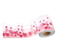 Autocollant de bordure en forme de cœur de 59 pieds de long, pour la Saint-Valentin, pour chambre à coucher, salon, fenêtre, mur, décoration de mariage, bordure murale