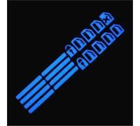 Autocollant de bouton de fenêtre de voiture interrupteur de lève-vitre décalcomanies fluorescentes nocturnes autocollants d'intérieur de voiture accessoires automobiles Intérieur automobile(Blue)