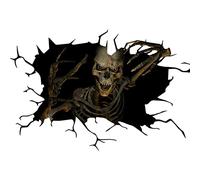 Autocollant de Capot de Voiture, Créative Personnalité Autocollant de crâne 3D Étanche Autocollant de Capot de Voiture Autocollant de Décoration de Maison de Style de Voiture