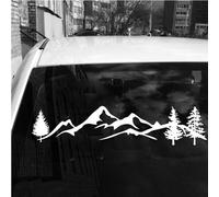 Autocollant de carrosserie pour pare-brise arrière de véhicule Fashion Mountain Forest Totem Reflective Styling Sticker Black