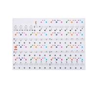 Autocollant de clavier de piano |Touches transparentes amovibles pour pianos numériques 61/88 touches |Couleur - Aide à l'apprentissage codée pour les débutants et les jeunes (Color)