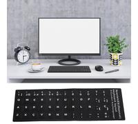 Autocollant de clavier étanche en espagnol noir 10-17 pouces