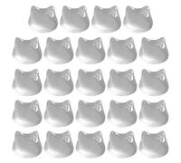 Autocollant de clavier PC pour ongles longs, 24 pièces capuchons de clavier | Autocollants de clavier surélevés en forme de tête de chat transparent, pour femmes, hommes, adolescents, étudiants, PC
