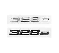 Autocollant de Coffre de Voiture en ABS, Compatible avec Les modèles 316e, 318e, 320e, 323e, 325e, 330e, 335e, 530e, E46, E90, E91, F30, F31, F34, G20, G30(328e,Gloss Silver)