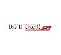 Autocollant de Coffre latéral de Voiture, Nouveau Style 2024, Lettres et Chiffres Bicolores GT50 GT53 GT63 GT63S V8 Biturbo for C190 X290(Silver Red GT63s)