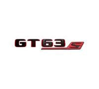 Autocollant de Coffre latéral de Voiture, Nouveau Style 2024, Lettres et Chiffres Bicolores GT50 GT53 GT63 GT63S V8 Biturbo for C190 X290(Black Red GT63s)