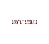 Autocollant de Coffre latéral de Voiture, Nouveau Style 2024, Lettres et Chiffres Bicolores GT50 GT53 GT63 GT63S V8 Biturbo for C190 X290(Silver Red GT50)