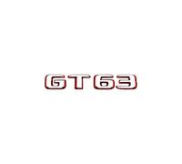 Autocollant de Coffre latéral de Voiture, Nouveau Style 2024, Lettres et Chiffres Bicolores GT50 GT53 GT63 GT63S V8 Biturbo for C190 X290(Silver Red GT63)