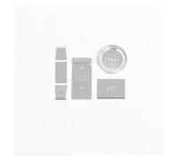 Autocollant de console centrale Pour C5X 2021-2023 Autocollant décoratif de démarrage en un pour clic bouton d'interrupteur d'allumage contrôle central intérieur(Argent)