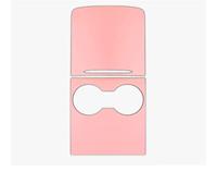 Autocollant De Contrôle Central Voiture Panneau Commande Grain Bois Fiber Carbone ABS Pour Tesla Modèle 3 Y 2021 2022(Matte pink)