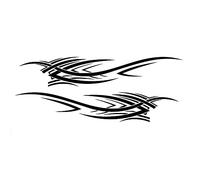 Autocollant de corps de totem de flamme de voiture de Riloer, autocollant universel de vinyle de côté de voiture, accessoires de décoration extérieure de voiture, 2 pièces