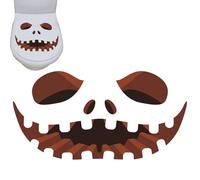 Autocollant de couvercle de toilette Halloween Autocollants de salle de bain d'Halloween | Autocollant de salle de bain effrayant pour siège de toilette d'horreur - autocollant pour, dec