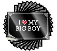 Autocollant de couverture pour accessoires de toilettes - I Love My Big Boy moitié durable facile à appliquer pour décoration d'automne (6 x 9 cm)