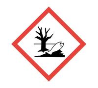 Autocollant de danger I Film résistant aux intempéries avec stratifié de protection UV I Symbole de substance dangereuse avec GHS09 Dangereux pour l'environnement I 20 x 20 cm I Marquage GHS I