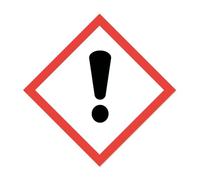 Autocollant de danger I Film résistant aux intempéries avec stratifié de protection UV I Symbole de substance dangereuse avec nom irritant GHS07 I 20 x 20 cm I Marquage GHS I Avertissement I Remarque