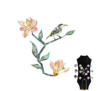 Autocollant de de guitare, autocollants pour ukulélé | Autocollants de tête de guitare Magnolia Bird | Autocollant incrusté pour de guitare, décorations d'instruments de musique, au