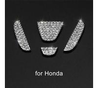 Autocollant De De Volant De Voiture Bling,Accessoires Intérieurs,Emblème En Métal Diamant,Adapté Pour Bmw,Hyundai,Toyota,Honda,Mercedes - Type For Honda