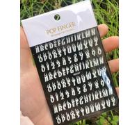 Autocollant De Décalcomanie D'art D'ongle Auto-Adhésif 3d",Mot,Petite Lettre,Numéro De L'alphabet Romain,26 Lettres,"Autocollants De Tatouages D'ongle - Type Wg581bai