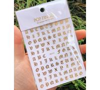 Autocollant De Décalcomanie D'art D'ongle Auto-Adhésif 3d",Mot,Petite Lettre,Numéro De L'alphabet Romain,26 Lettres,"Autocollants De Tatouages D'ongle - Type Wg331jin