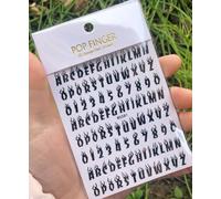 Autocollant De Décalcomanie D'art D'ongle Auto-Adhésif 3d",Mot,Petite Lettre,Numéro De L'alphabet Romain,26 Lettres,"Autocollants De Tatouages D'ongle - Type Wg581hei