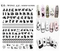 Autocollant De Décalcomanie D'art D'ongle Auto-Adhésif 3d",Mot,Petite Lettre,Numéro De L'alphabet Romain,26 Lettres,"Autocollants De Tatouages D'ongle - Type Wg042