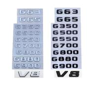 Autocollant de décalcomanies d'insigne d'emblème de Logo de Lettres de Coffre de Voiture Compatible avec la Classe G G55 G63 G65 G350 G500 G550 W461 W463 W464 G700 V8(Gloss Black,G350)
