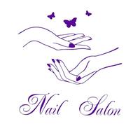 Autocollant de décoration de salon de manucure en vinyle amovible DIY Salon de manucure Une paire de mains et un papillon pour les stickers muraux de salon Extra Large - 78x78 cm