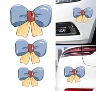 Autocollant de décoration de voiture avec joli design de queue de nœud de dessin animé, fabriqué en PVC, adapté pour les voitures et les motos, facile à appliquer avec compatibilité de montage (30 x