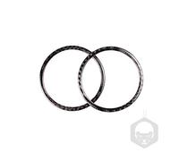 Autocollant de décoration et de finition en fibre de carbone compatible avec BMW Série 3 E92 M3 2004-2013 (cadre de haut-parleur de porte 07)