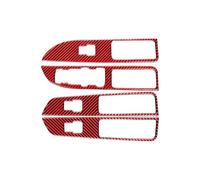 Autocollant De Décoration Intérieure Pour Ford Pour Explorer 2013-2019 - Cache Décoratif Pour Panneau De Commande De Lève-vitres autocollant intérieur voiture(ROUGE,Conduite à gauche)