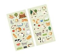 Autocollant de dessin animé chaton animal scrapbooking décoratif pour journal bloc-notes couverture téléphone ordinateur portable guitare décoration chaton