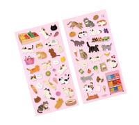 Autocollant de dessin animé chaton animal scrapbooking décoratif pour journal bloc-notes couverture téléphone ordinateur portable guitare décoration cadeau