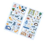 Autocollant de dessin animé chaton animal scrapbooking décoratif pour journal bloc-notes couverture téléphone ordinateur portable guitare décoration chaton