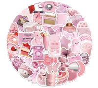 Autocollant De Dessin Animé Fille Rose Mignon Ours En Coeur, Étiquette Kawaii Étanche, Papeterie De Décoration Pour Carnet De Bagages, Cadeau Mignon My Melody
