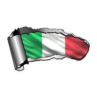 Autocollant de Drapeau National Italien en Trois Couleurs for vélo de Montagne, Moto, Autocollant en Vinyle imperméable for Casque, 13 cm x 5 cm(20cmx7.6cm)