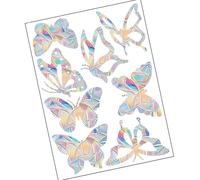 Autocollant de fenêtre prismatique Anti-Collision pour sauver les oiseaux des collisions, autocollant arc-en-ciel sans adhésif, Butterfly