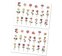 Autocollant De Feuilles Et De Fleurs Scrapbooking Decorative Water Resistant Pet For Scrapbooking Journal Planner Pet Sticker